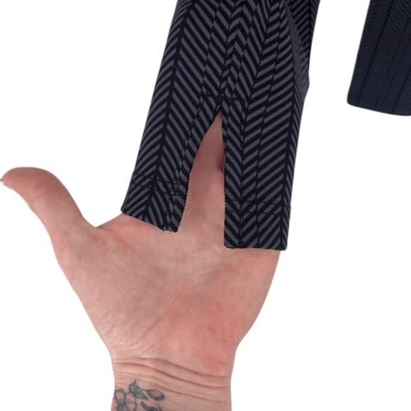 Betabrand Chevron Stripe Dress Yoga Pants Straight Leg Drawstring Size‎ L - Picture 7 of 11